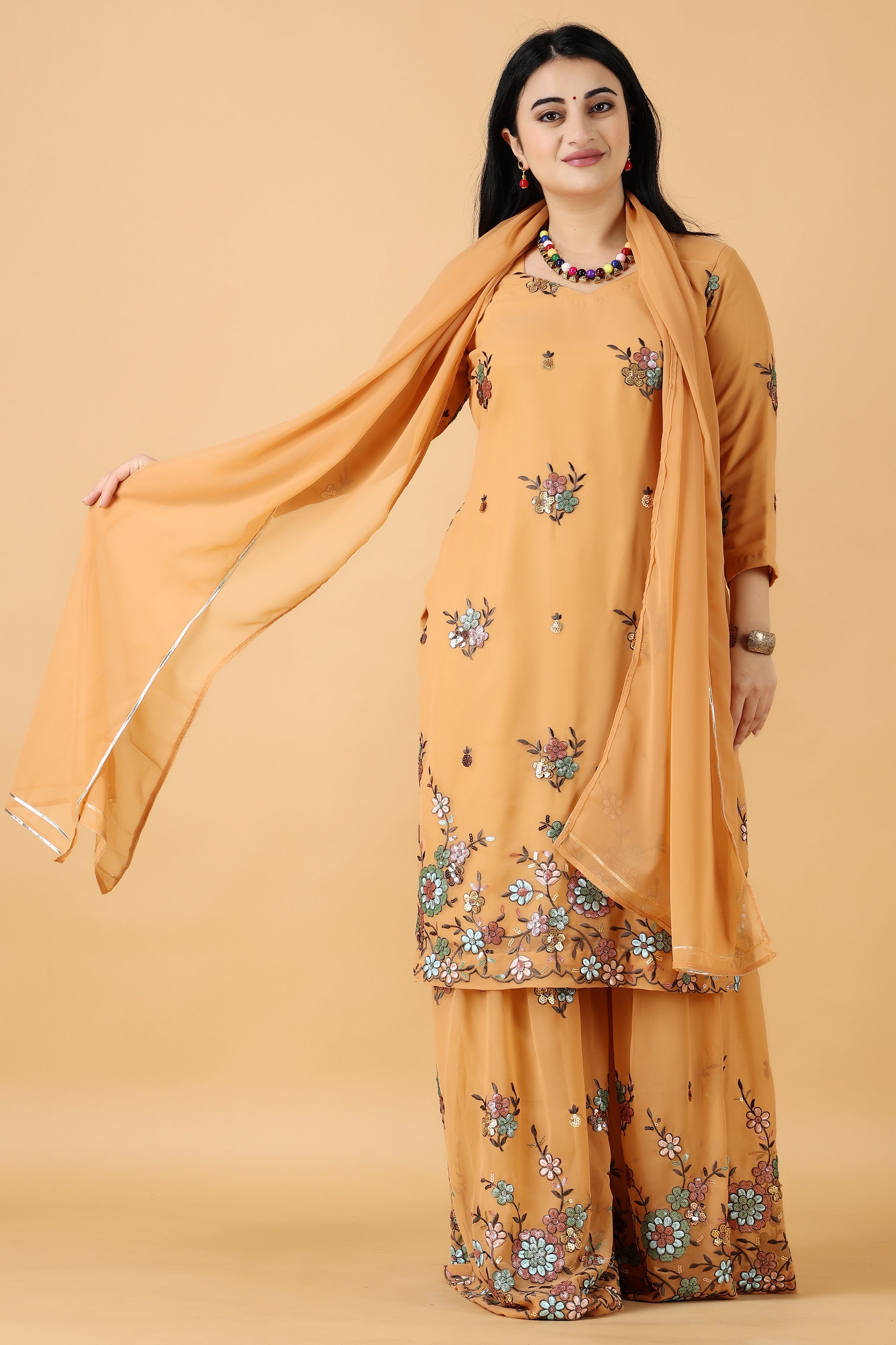 P 519-520 Journey Design Modal Chanderi Readymade Sharara Suits – Kavya  Style Plus