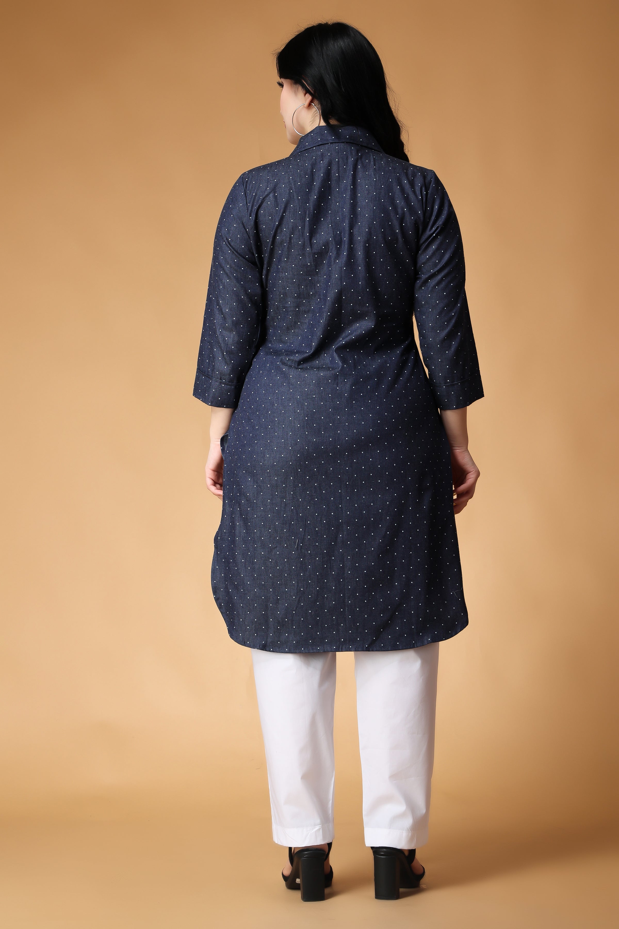 Enterprises Anmol Fashion Dark Blue Solid Denim Kurti for Women (XX-Large)  : Amazon.in: Fashion