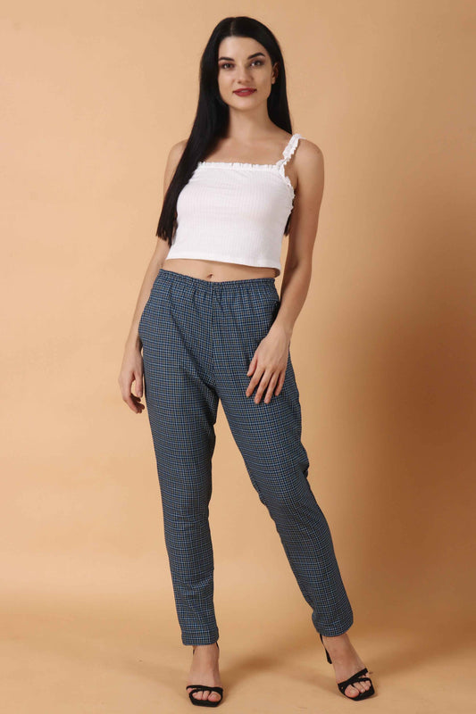 Buy Plus Size ​Navy Woollen Pajama At Apella | Sizes XS to 10 XL | India | Free Delivery | Customized