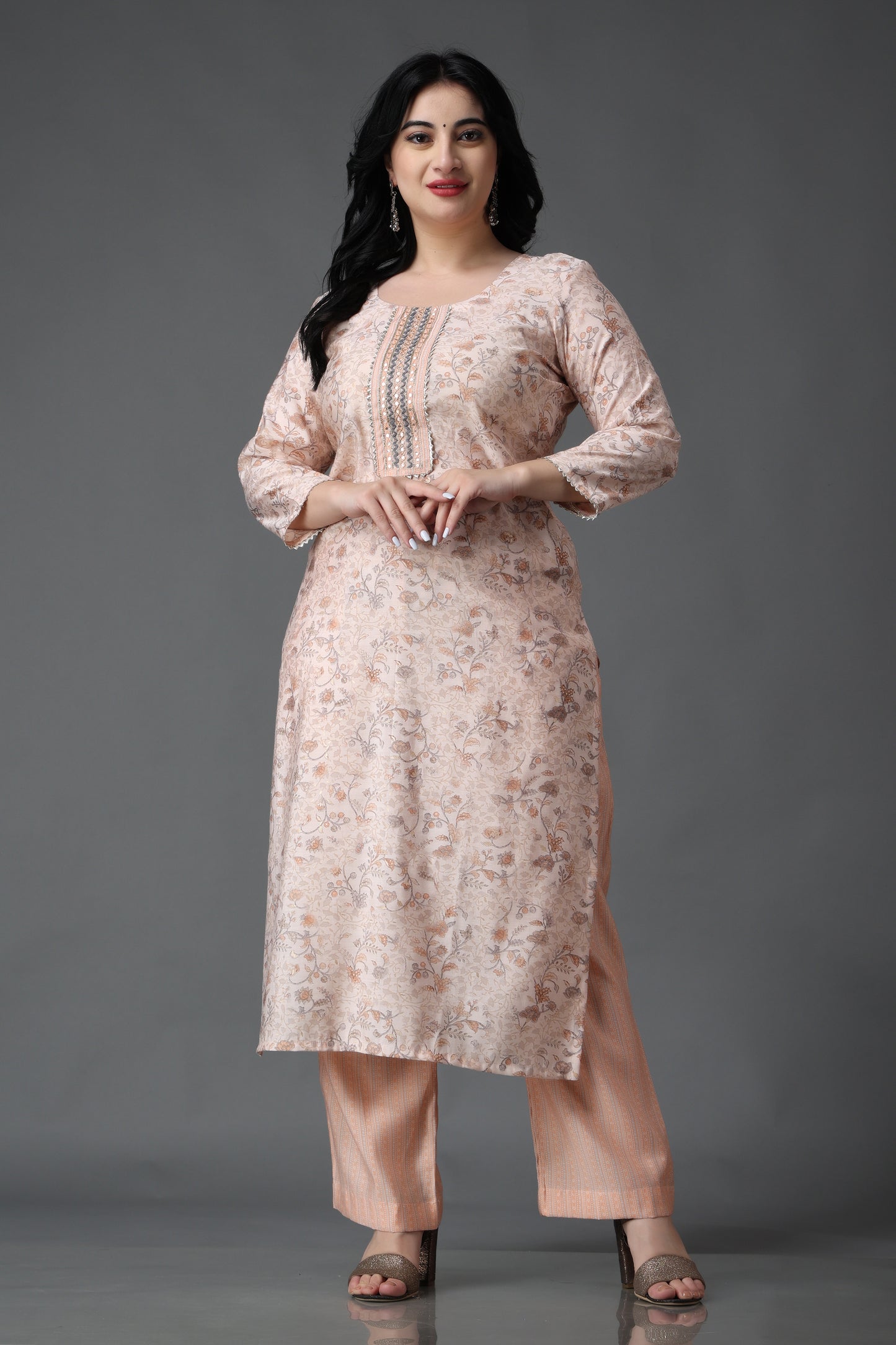 Sounds Peachy Modal Suit With Handwork