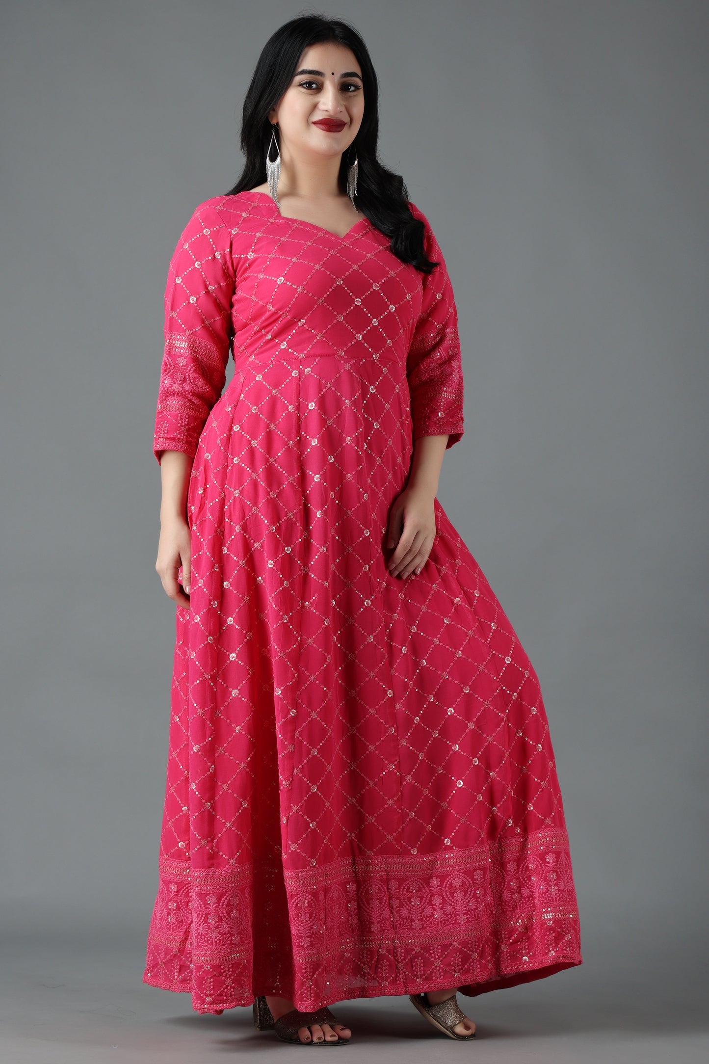 Pink Anarkali Dress 