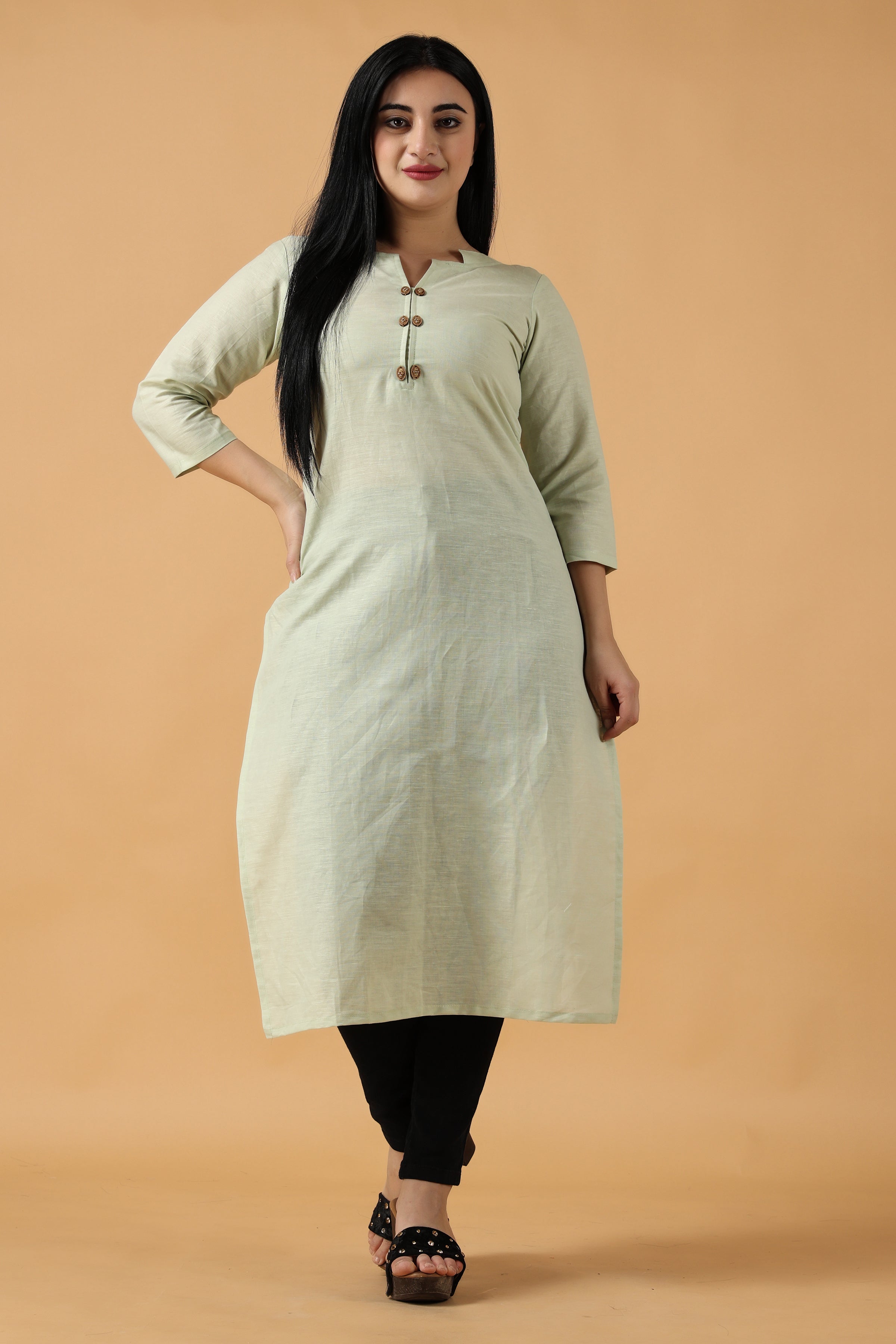 Buy Jaipur Kurti Olive Green Cotton Straight Kurti for Women Online @ Tata  CLiQ
