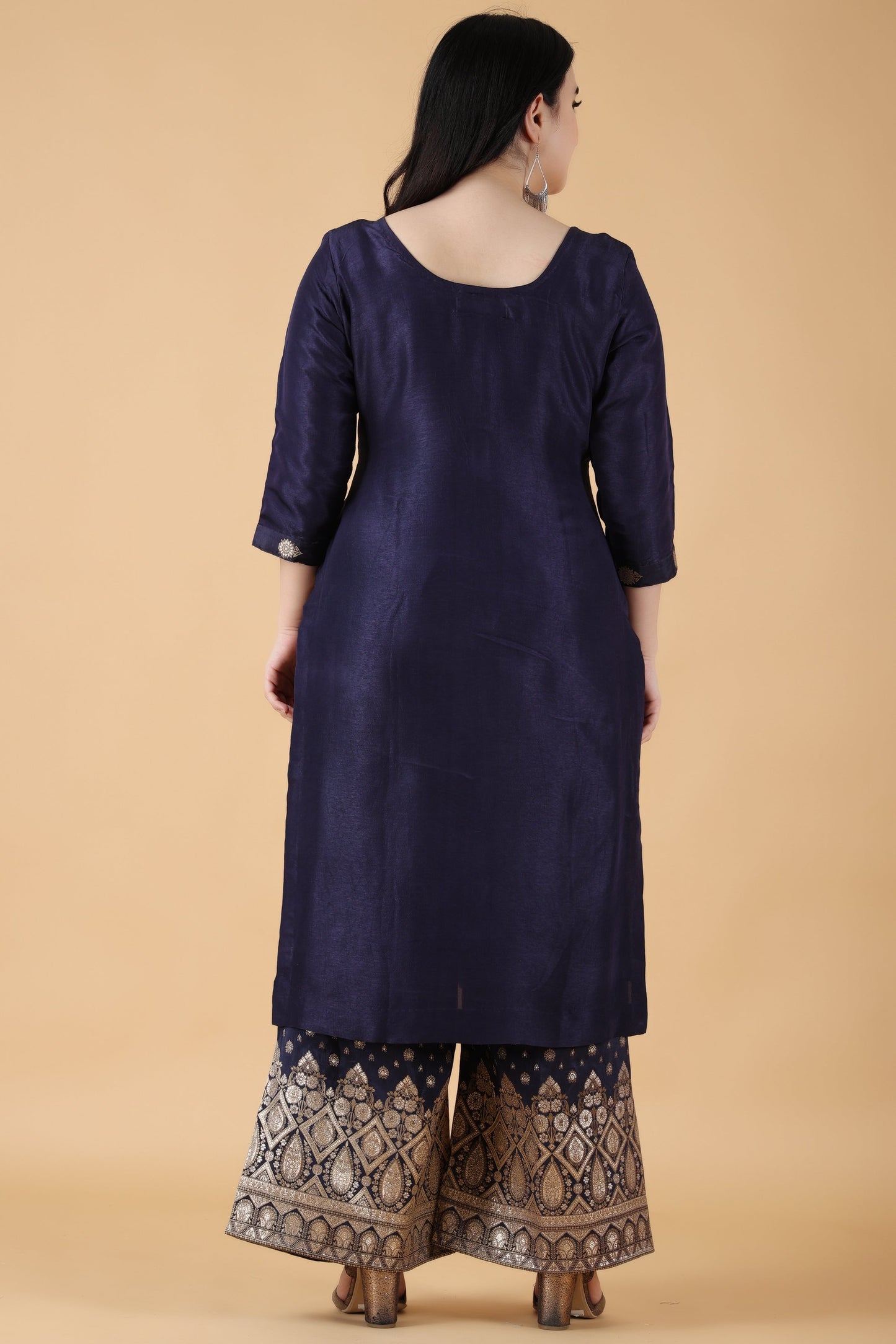 Stellar Blue Silk Dress Material