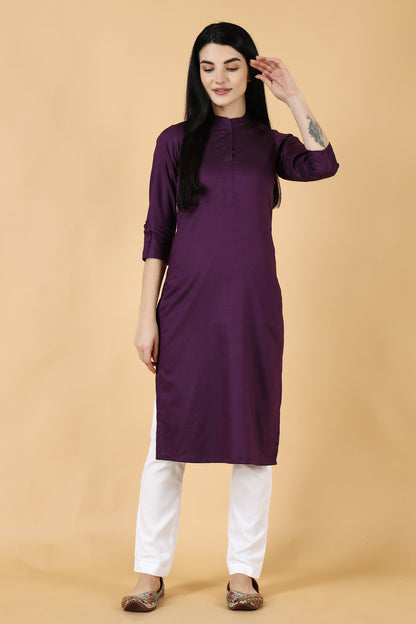 Women's Plus Size   Purple Kurta Pajama | Apella