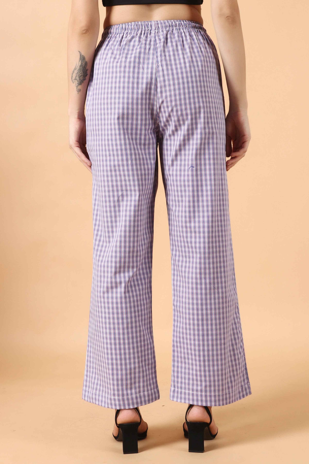 Buy Plus Size ​Purple Poly Pajama At Apella | Sizes XS to 10 XL | India | Free Delivery | Customized