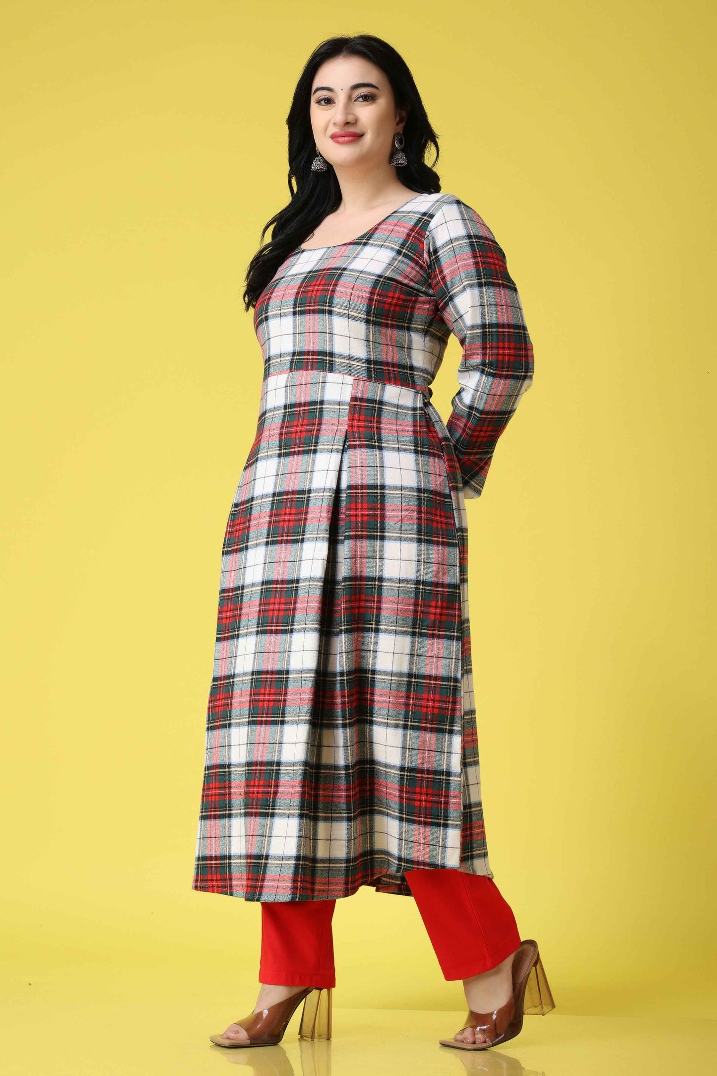 Buy Plus Size ​Just-A-Glance Woollen Kurta At Apella | Sizes XS to 10 XL | India | Free Delivery | Customized