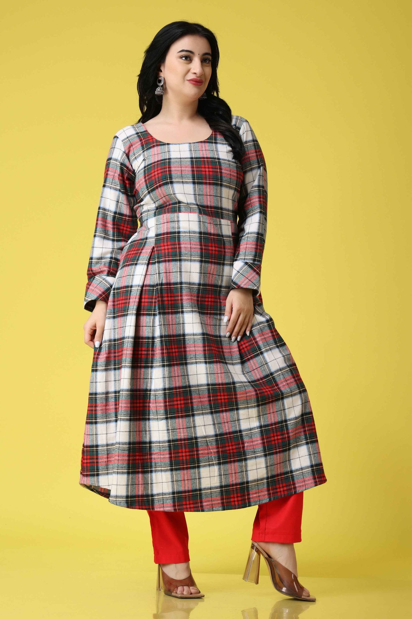 Buy Plus Size ​Just-A-Glance Woollen Kurta At Apella | Sizes XS to 10 XL | India | Free Delivery | Customized