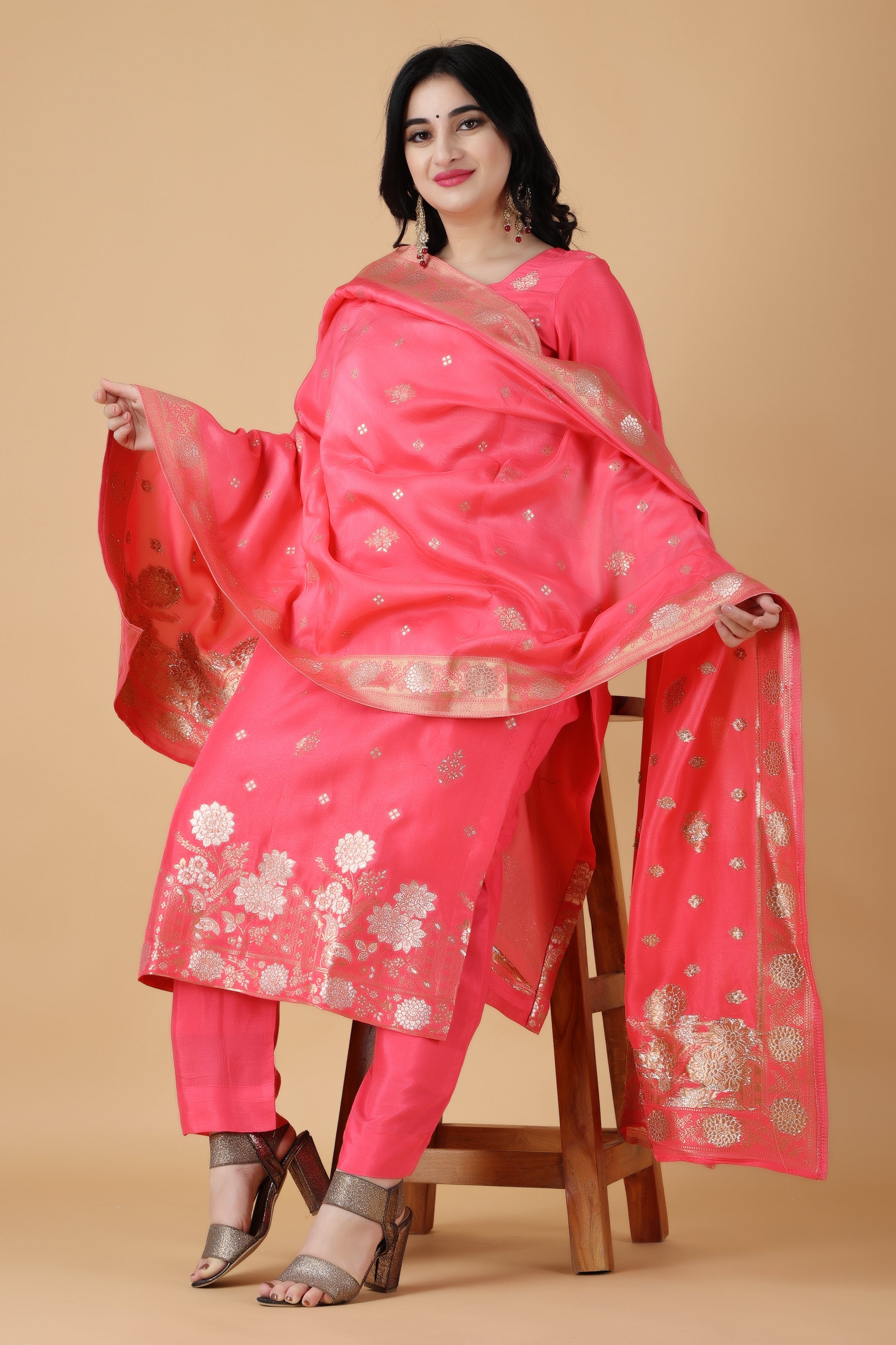 Pink Color Salwar Suit With Dupatta – Kaleendi