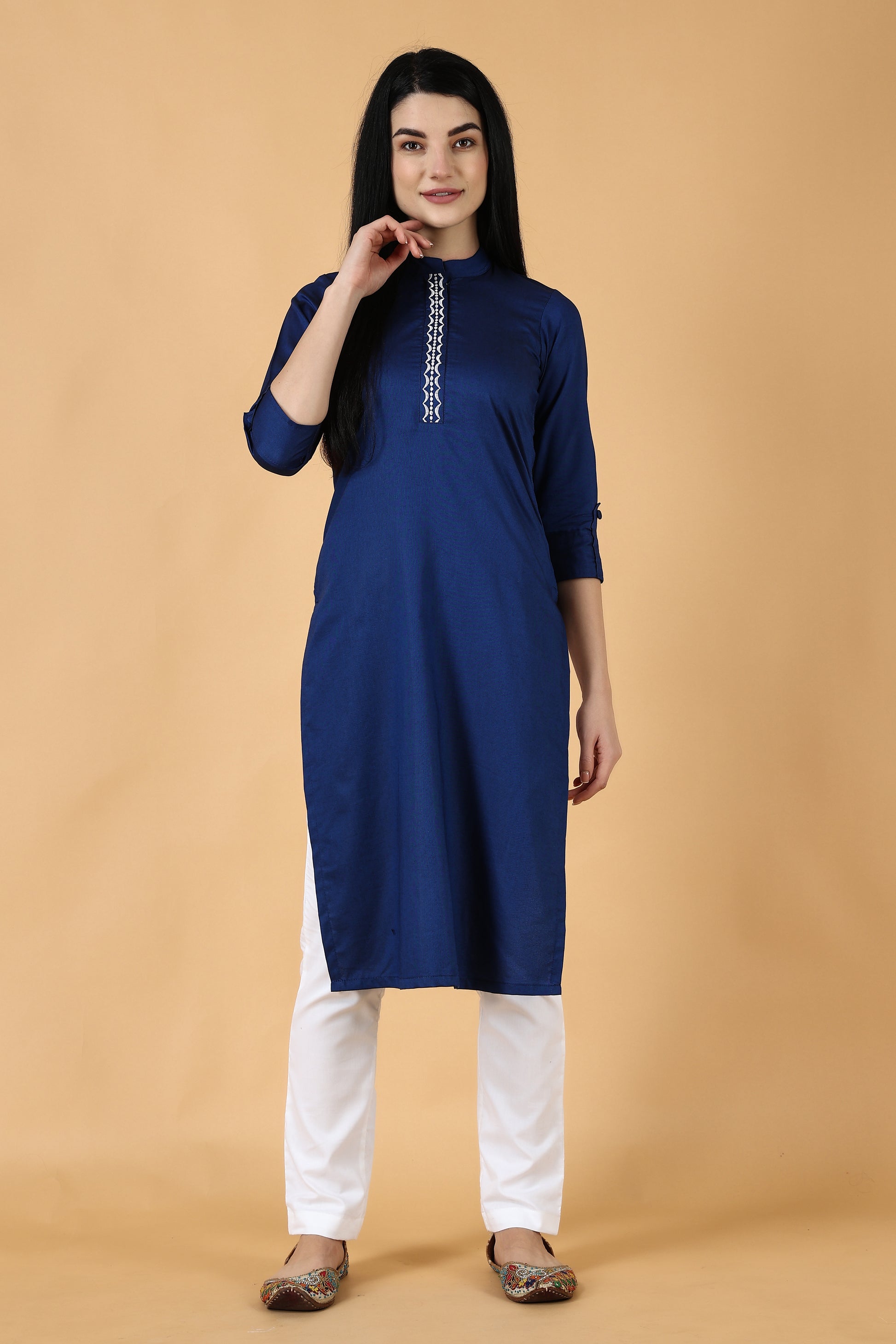 Women's Plus Size Royal Blue  Kurta Pajama | Apella