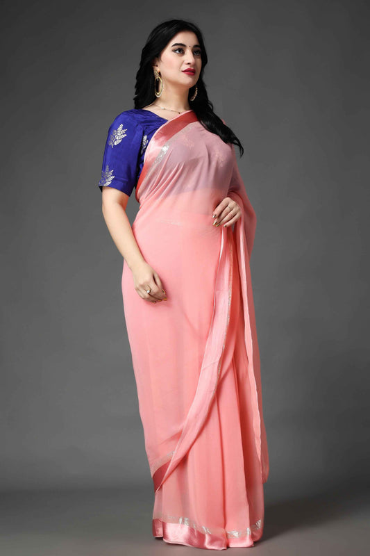Buy Plus Size ​Royal Azure Silk Blouse At Apella | Sizes XS to 10 XL | India | Free Delivery | Customized