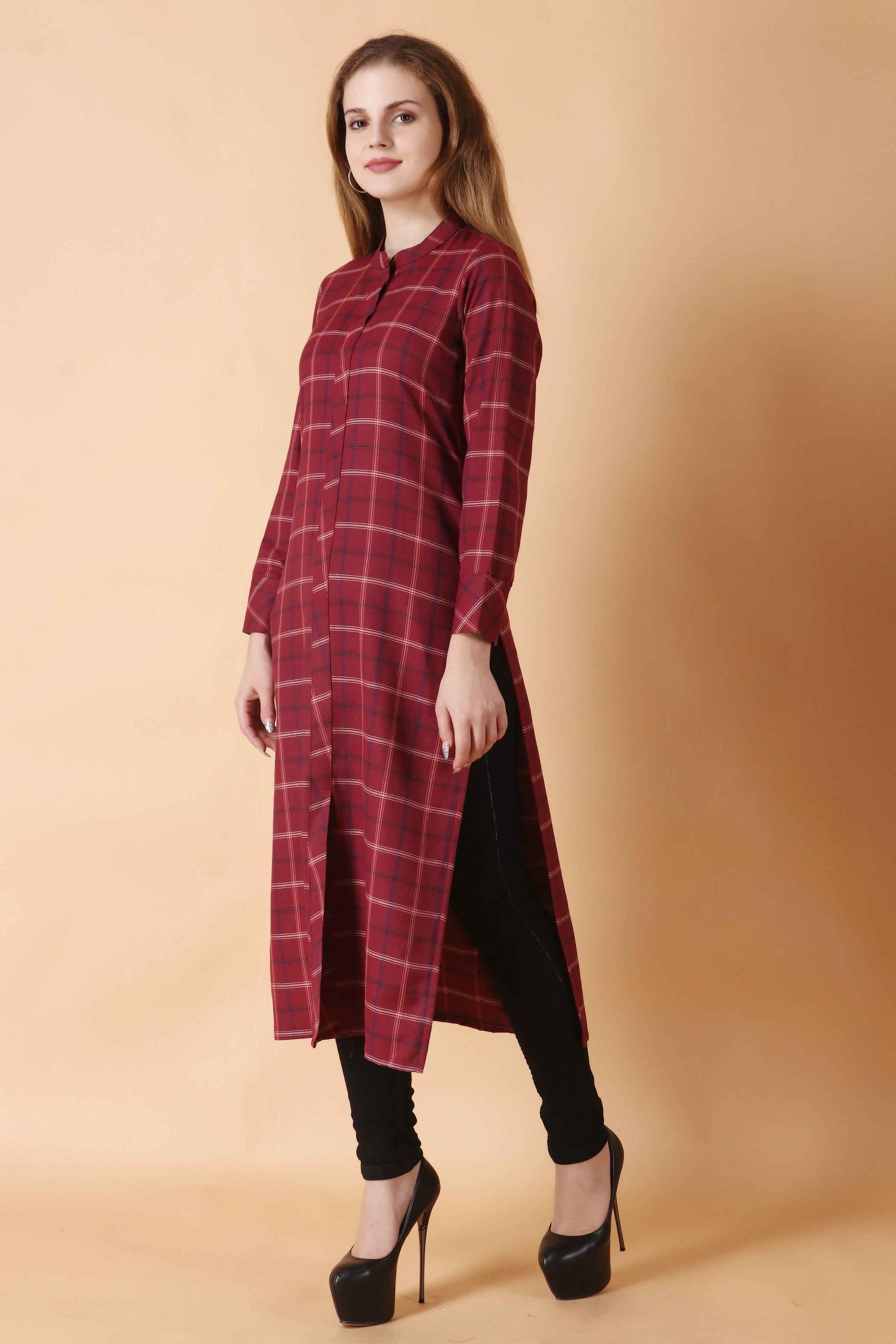 Buy Plus Size ​Snow Berry Woollen Kurta At Apella | Sizes XS to 10 XL | India | Free Delivery | Customized