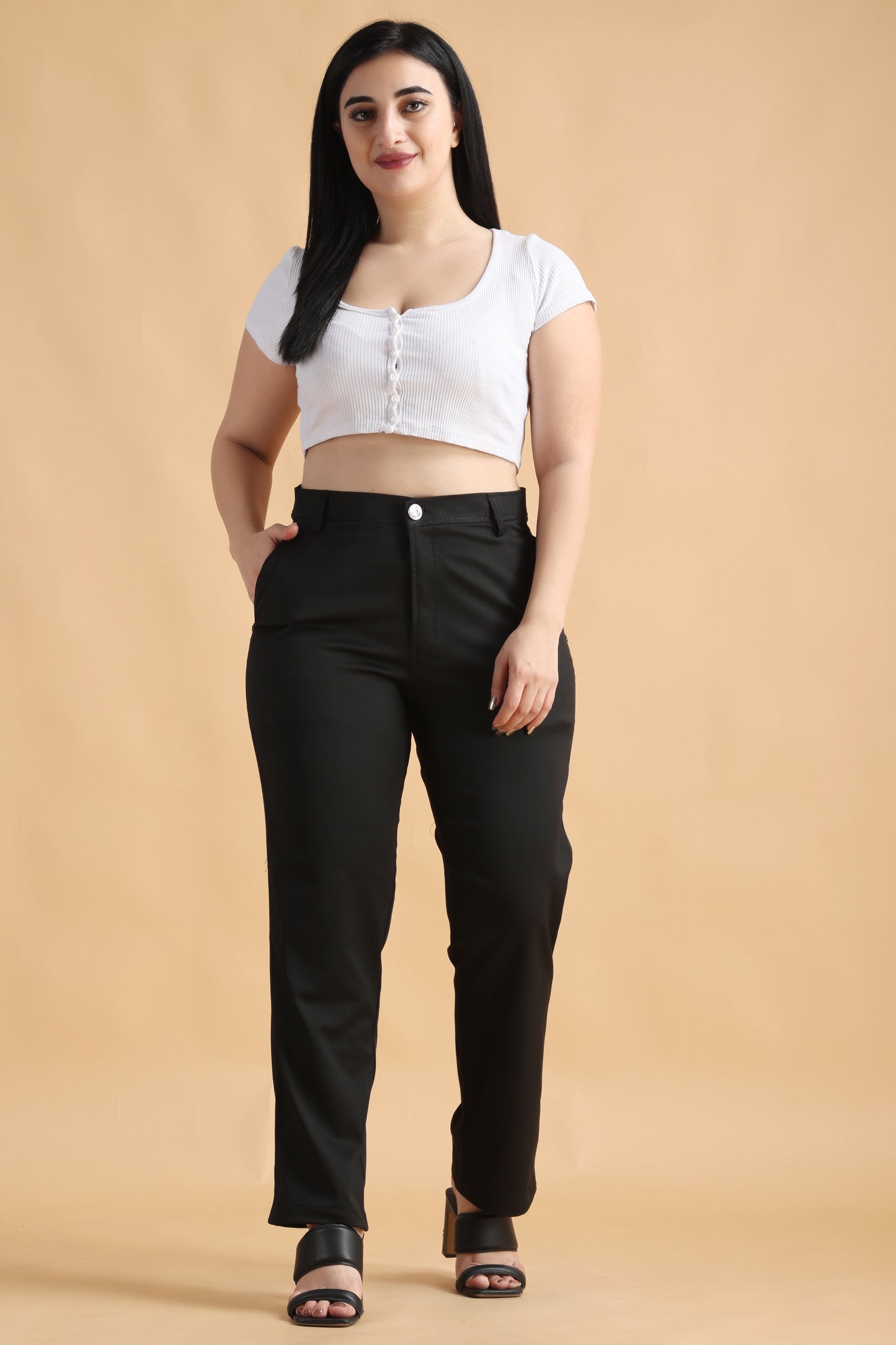 Women Plus Size Black trousers women | Apella