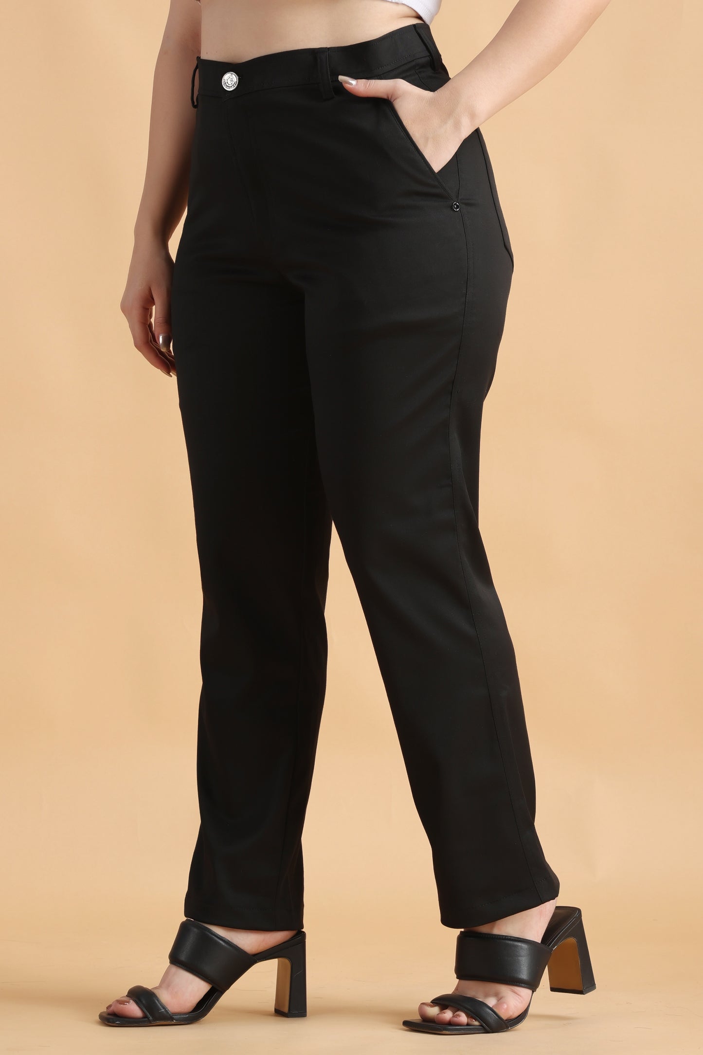 Women Plus Size Black trousers women | Apella