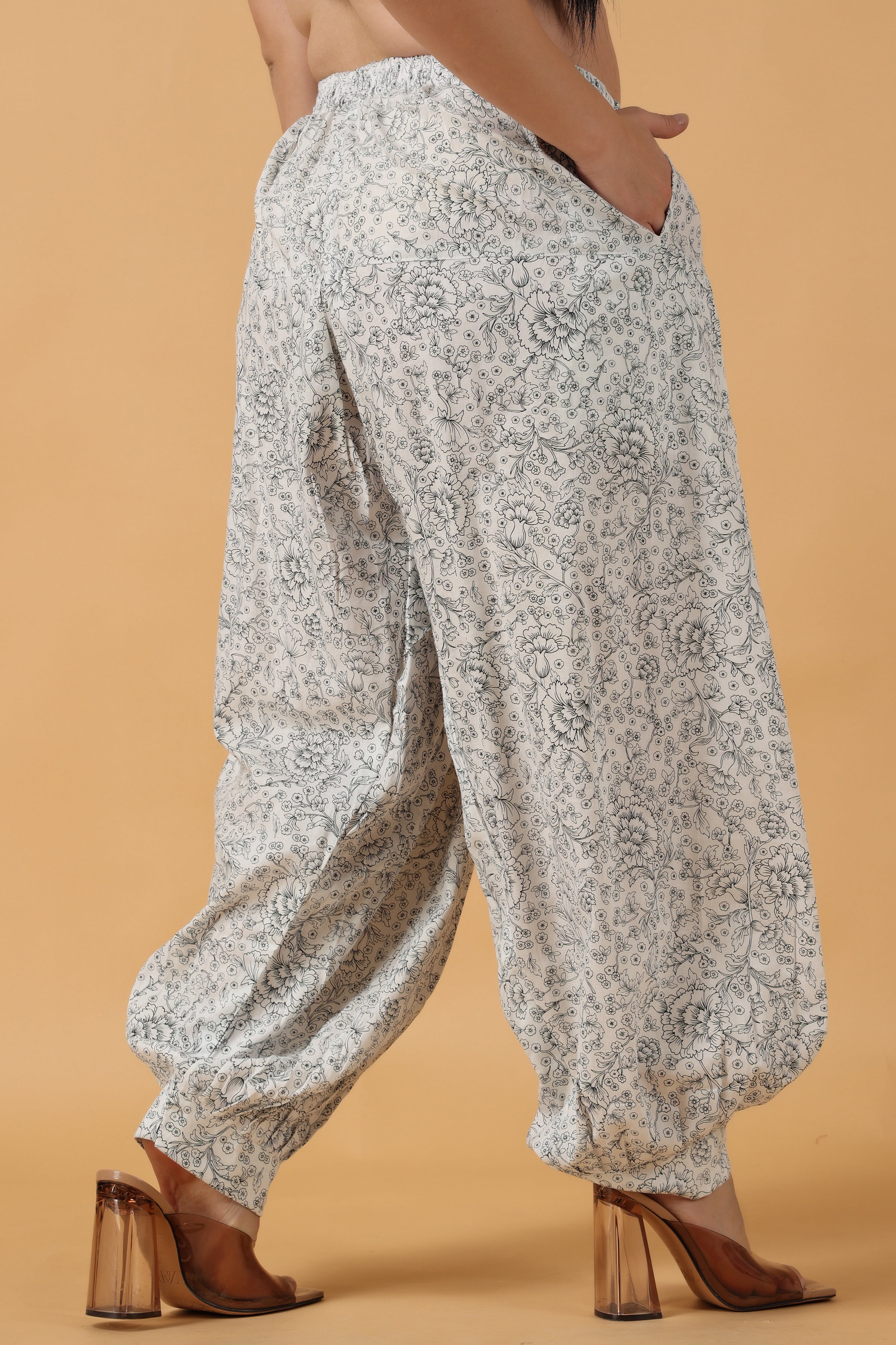 Buy LUJOSO Womens Rayon Harem Pant  Harem Pant for Women  Dhoti   Patiala Pants  Stylish Afghani Salwar Palazzo Pants  Comfortable   Regular Fit Pants for Yoga Dancing Beige