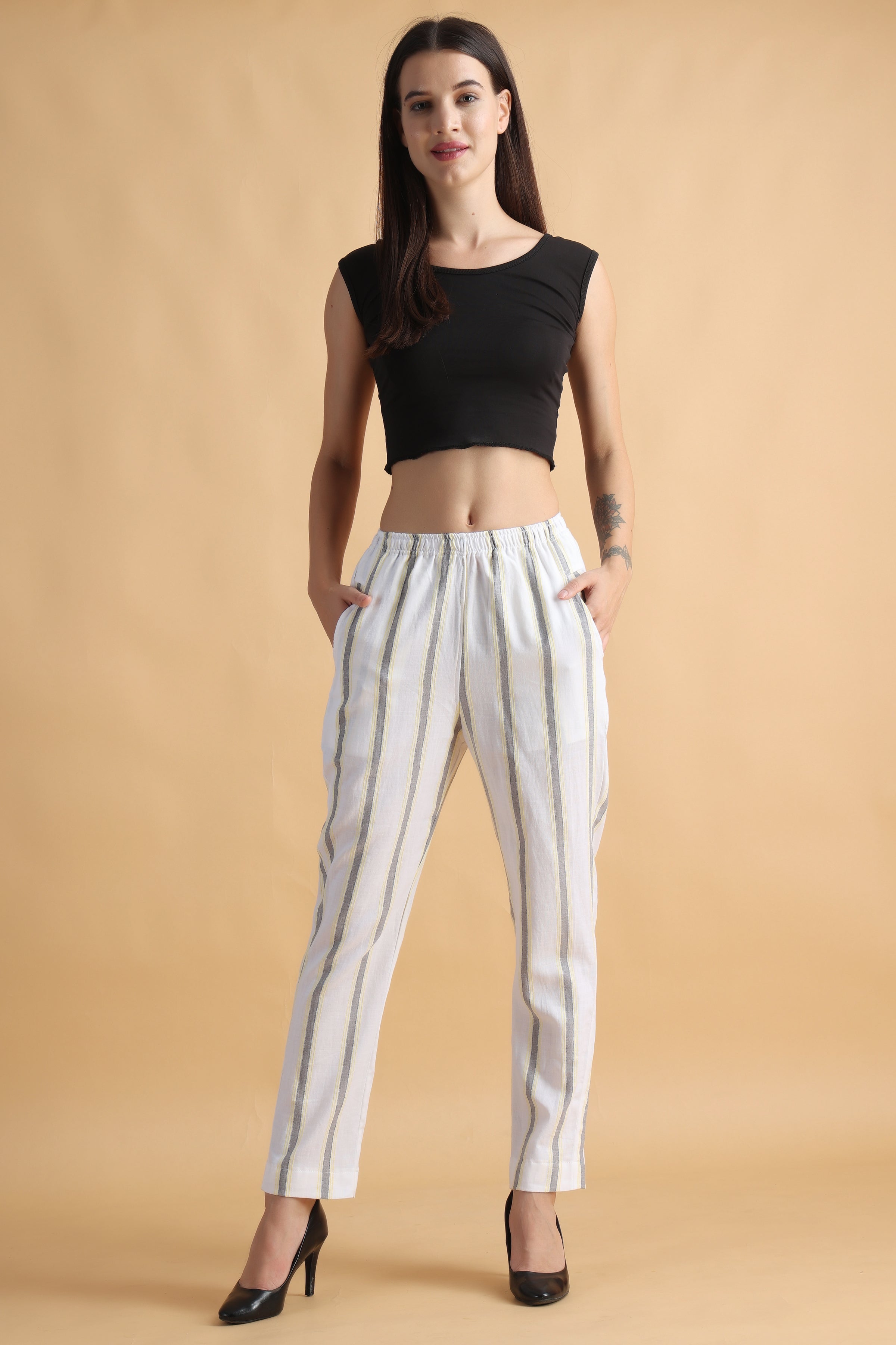 AND Relaxed Women Black Trousers  Buy AND Relaxed Women Black Trousers  Online at Best Prices in India  Flipkartcom