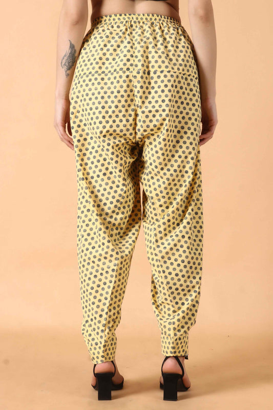 Buy Plus Size ​Yellow Polka Salwar At Apella | Sizes XS to 10 XL | India | Free Delivery | Customized