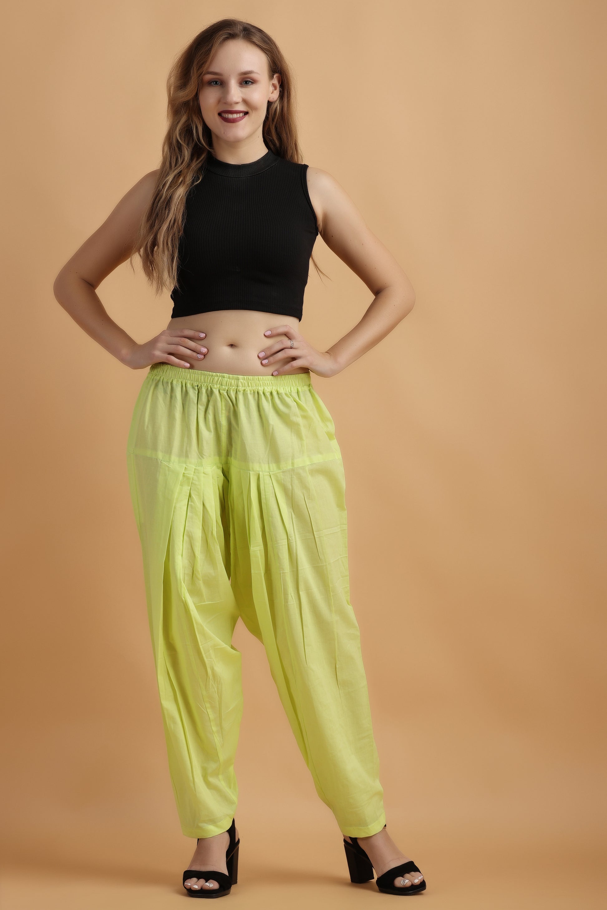 Women Plus Size Multicolor Easy Fit Cotton Salwar | Apella
