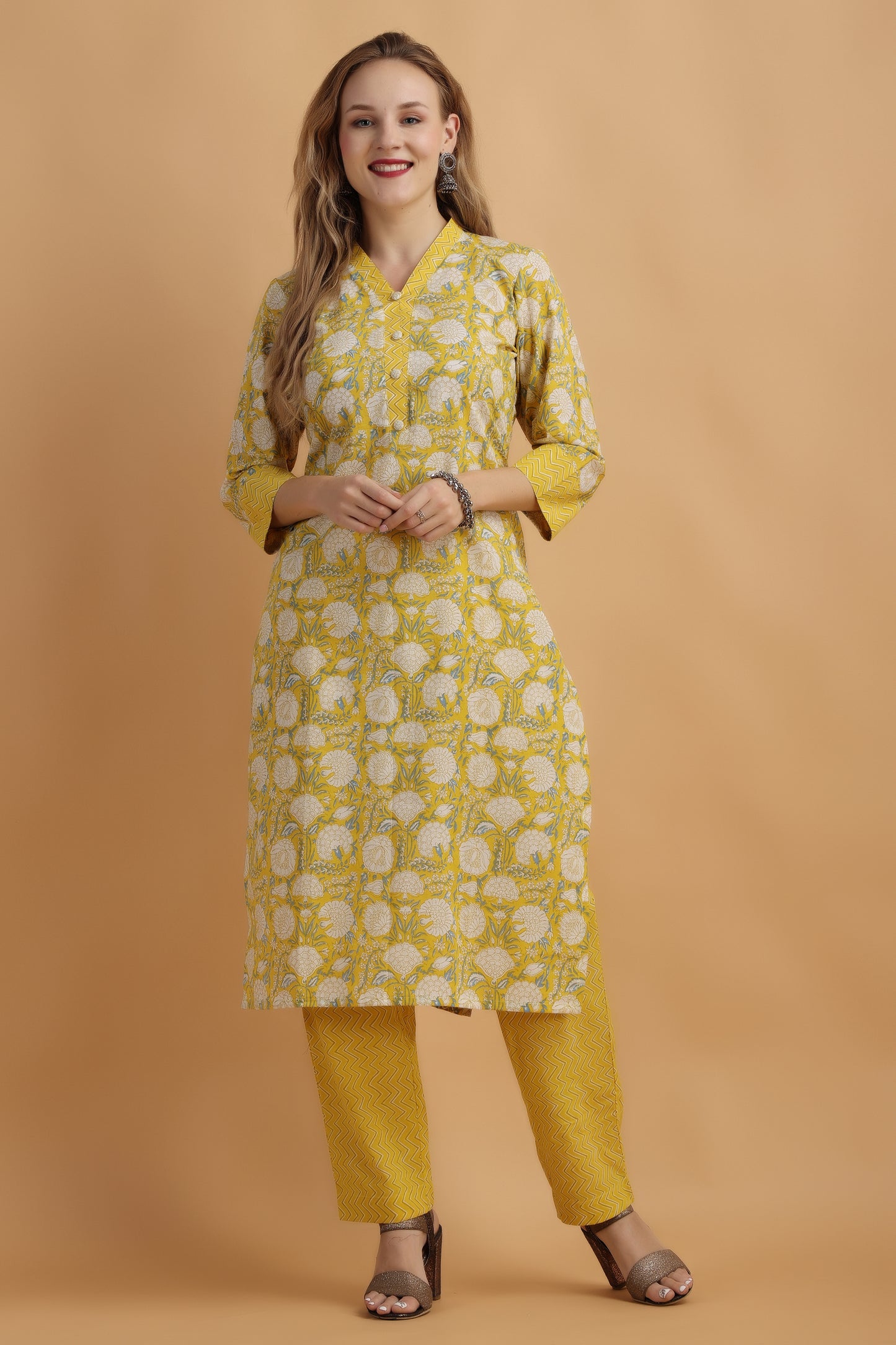 Women Plus Size Yellow Salwar Suit | Apella