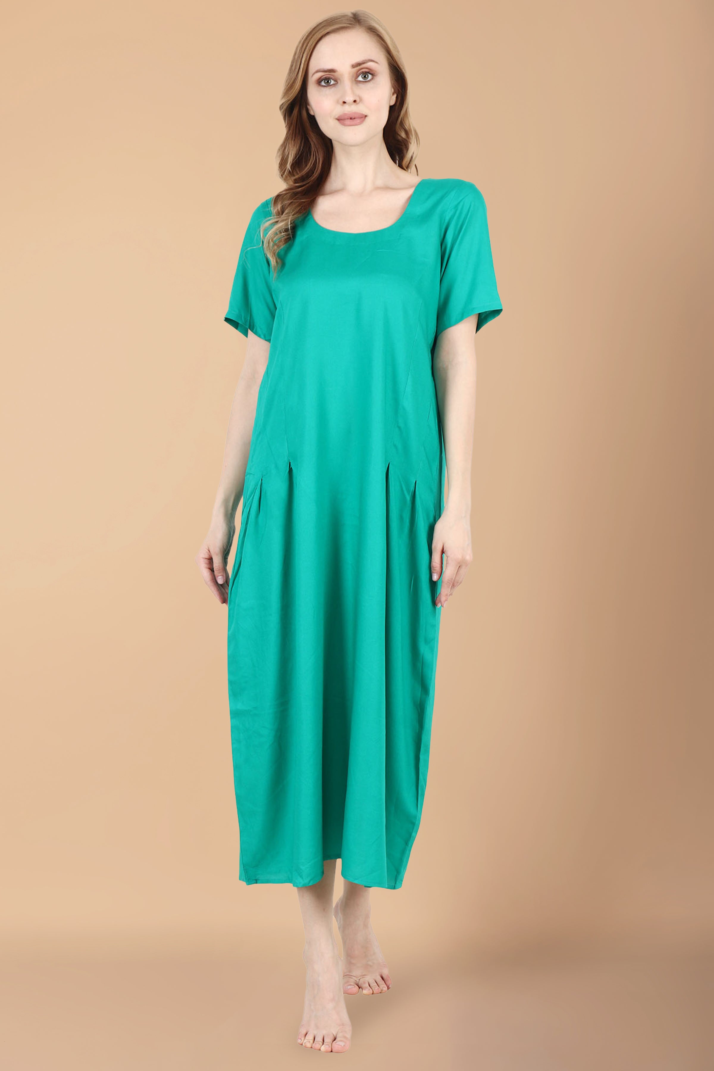 Beaded Turquoise Chiffon Thigh-high Slit Prom Dress - VQ