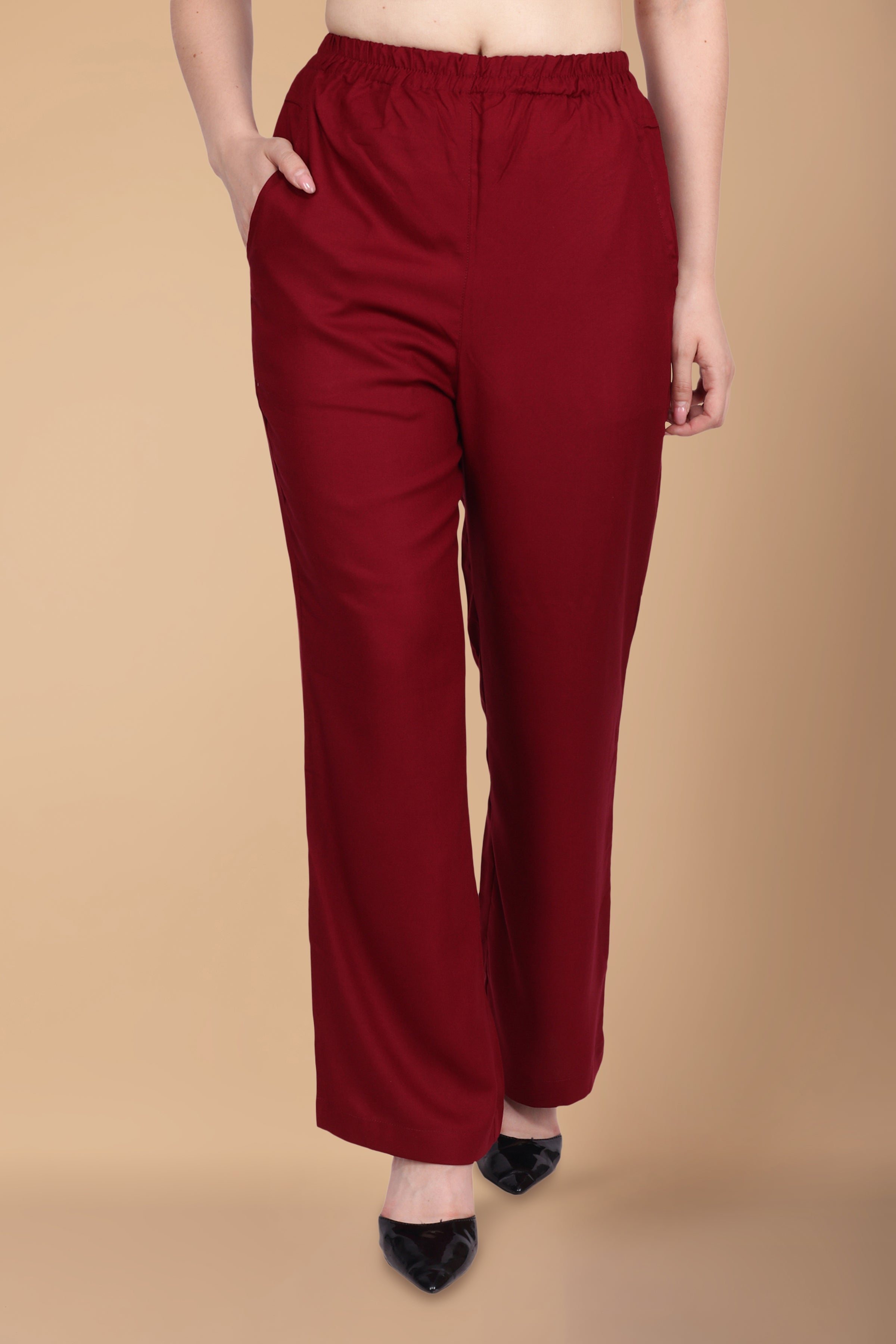 Buy Maroon Rayon Palazzo Pant For Women At Low Price Online